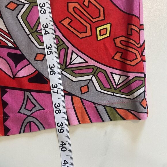 Muse Boston Proper Pink Orange Geometric Shift Drop Waist Retro Dress 12 Light - Picture 9 of 9